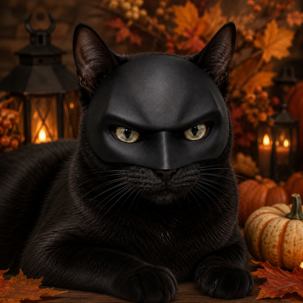 Midnight Bandit Cat Mask