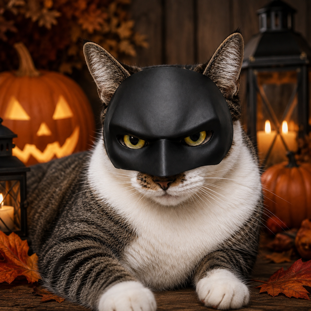 Midnight Bandit Cat Mask