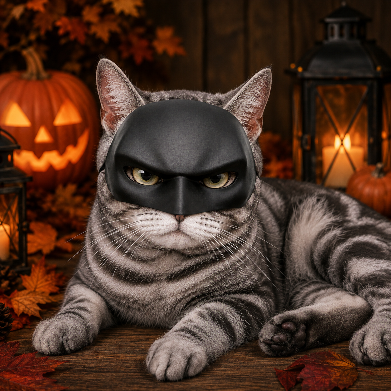 Midnight Bandit Cat Mask